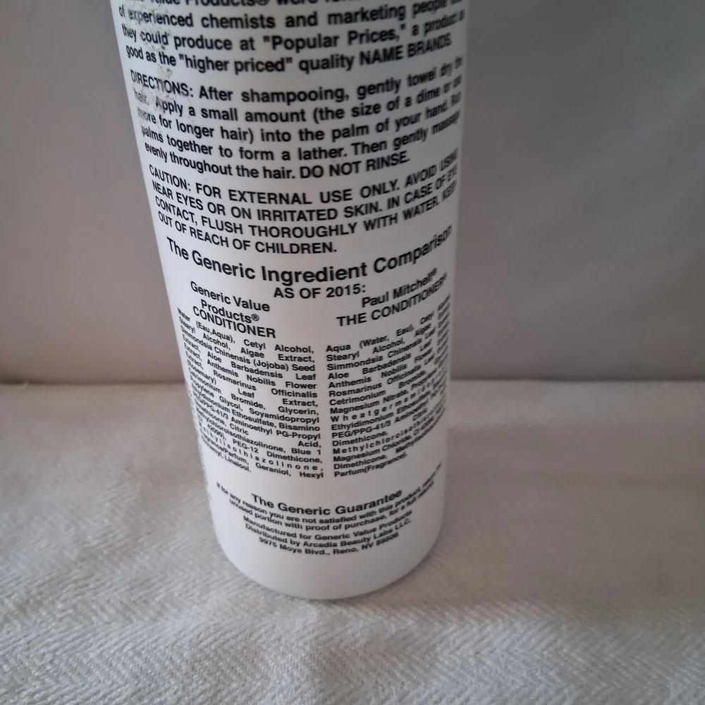 Generic Value Products White Leave-In Conditioner for Men
